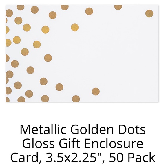 50 Golden Dots Enclosure Cards CLEARANCE - Picture 3 of 6